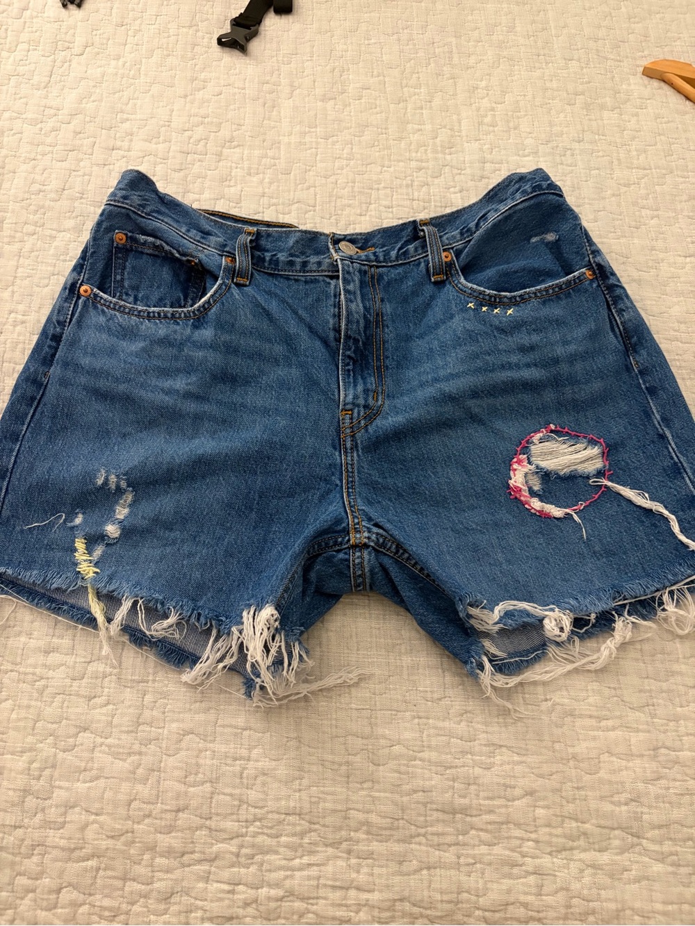 Levi cut offs NOT stretch real denim